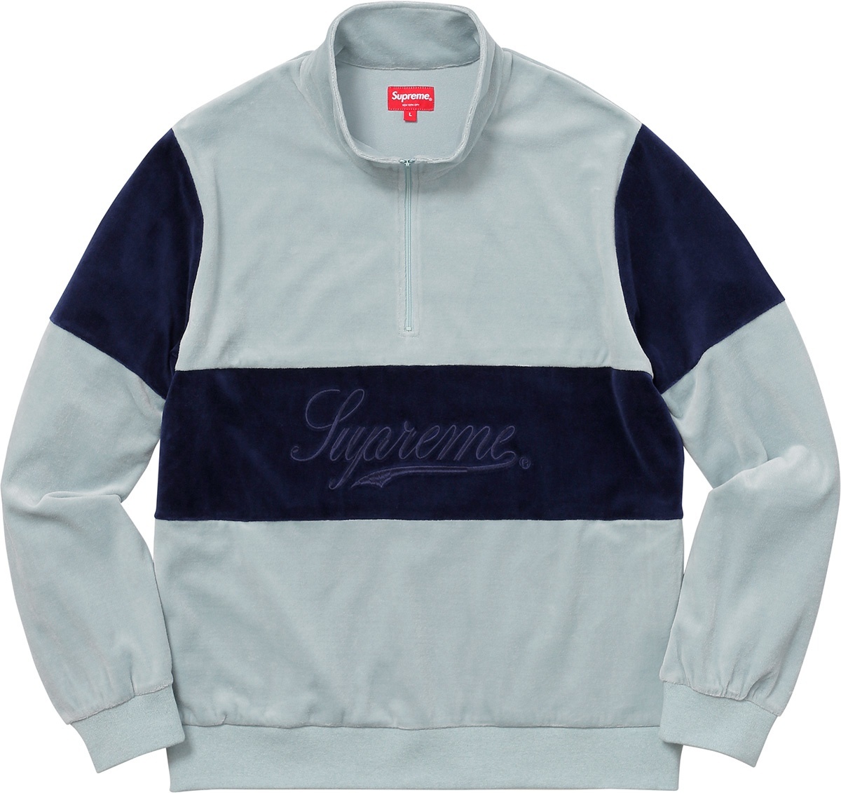 Velour Half Zip Pullover view 3
